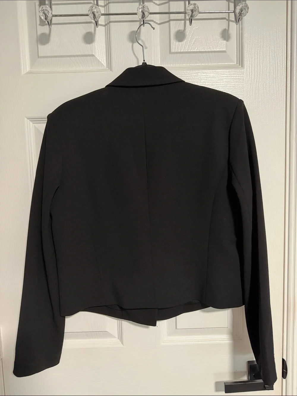 Michael Kors Black Women's Tailored Single-Button Blazer with Gold Accent